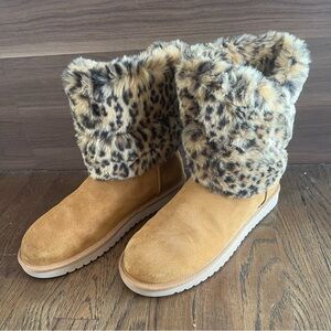 Koolaburra by UGG women boots size11 Dezi short leopard suede